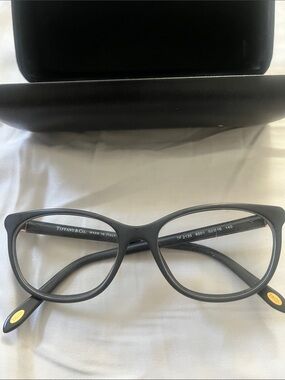 Tiffany & Co. Matte Black Cat-Eye Women's Glasses